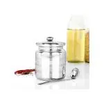 Omega Stainless Steel Ghee/Oil Pot with Spoon - 500 ML, KK No.2 (Pack of 1)