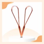 Nurpi copper tongue cleaner | single handle design tongue scraper | Improved Taste Sense & Oral Hygiene|100% Indian copper for adults Easy to Use pack of 2