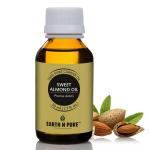 Earth N Pure Sweet Almond Oil (Badam Oil) 100% Cold-Pressed, Pure, Natural, Unrefined, Therapeutic Grade Carrier Oil-Promotes Healthy Skin (50 Ml)