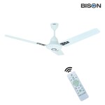 BISON ATMOS WINK 1200mm Energy Saving BLDC Ceiling Fans with Remote Control | Energy Saving, High Air Delivery and LED Indicators, EXQUISITE Design| 2 Year Warranty (Ivory & Black)