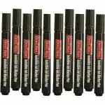 SONI OFFICE MATE Indelible Marker Pen (Set of 10, Black)