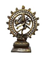 DivineTemples Gold Brass Nataraj Statue