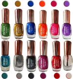 Orimes New Satrangi Colors Which Complete Your Nail Paint Kit Try & Get Best Nails Forest, golden,Navy, Aero space, Hot pink, Voilet, Turqoish, silver,black,Wine. (Pack of 12)