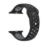 RUPELIK (Nike Button 44mm Strap Black(Dot Grey) Soft Silicone iWatch Strap Series 7,6,5,4,3,2,1/SE Compatible For Strap 44mm/42mm/45mm Smart Watch Strap Black(Dot Grey)
