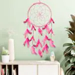Zyozique Pink Color Dream Catchers for Decorations,Handmade Feather Dream Catchers for Home Decoration