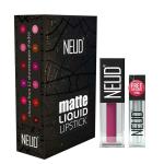 NEUD Matte Liquid Lipstick Quirky Tease Smudge Proof 12-hour Stay with Free Lip Gloss- 1 Pack