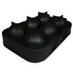 AADCART Flexible Hot Silicone Spherical 6 Round Ball Ice Cube Tray Maker Mold with Lid Perfect Ice Spheres for Whiskey Lovers Cocktails (6 Section)