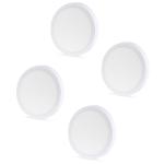 D'Mak Surface Mounted LED Light for Ceiling, 8-Watt Panel Light with IP50 Dust Proof, Energy Saving White Light for Indoor Use Round Pack of 4