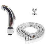 THOISEWELT Bathroom Bidet Hand Shower Health Faucet Jet Spray EWC Toilet Wall Hung Shaft (Chrome Gun Set)
