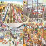 Railway Station, Mall, Airport, Animal Feast Mdf/Wooden Jigsaw Puzzle