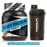 Powerlift Whey Protein Concentrate with Shaker 24g Protein, 5.2g BCAA with Enzyme Blend