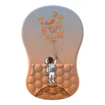 Portronics Comfipad Wrist Rest Mouse Pad with Soft Foam Cushion, Ergonomic Design, Wrist Support, Pain Relief, Non-Slip Base, Mousepad for Gaming, Laptop, PC, Computer(Orange)