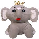 Kids wonders Stuffed Cute And Soft Toys For Kids Cute Special Toys | CROWN ELEPHANT - 45 cm (Multicolor)