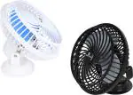Home Tree 2700 mm Energy Saving 3 Blades Table Fan, Black And White (Pack of 2)