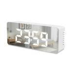 ZURU BUNCH Digital LED Alarm Clock, Mirror Clock for Heavy Sleep Kids Large LED Display with Snooze Time Temperature, Office - Battery Powered & USB Powered