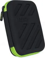Tizum Black and Green Ethylene Vinyl Acetate, Lycra and Nylon External Hard Drive Case - 2.5 inch