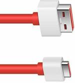 maxxcen Type C 6 A 1 m 6A USB TYPE C SUPER FAST/A6/DASH/VOOC DATA CABLE ONLY (Compatible with ALL C TYPE MOBILE PHONE CHARGER CABLE, Red, One Cable)