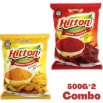 Hilton 1Kg Combo of Haldi Power & Red Chilli Powder | (Pack of 2 - 500g Each)