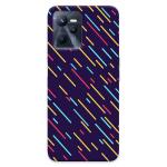 MobiEra Realme Narzo 50A Multicolor Diagonal Lines Design Plastic Hard Case Cover