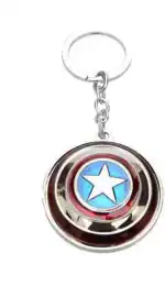 GiftinGazebo Marvel Avenger Captain America | Rotating Metal Keychain Key Chain