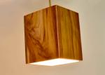 THE WEAVERS NEST Rustic Solid Teak Wood Hanging Light/Lamp, Square Shaped Pendant Light for Home, Living Room, Kitchen Countertop, Bedroom, Study Room, Resturant (Brown, 15 X 15 X 18 cm Wire: 90cm)