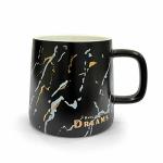 EITHEO Ceramic Printed Coffee & Tea Mug 350 ML Use for Home Office Kitchen Dream Mug Black