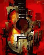 Tulip N Turtle Color 55 Guitar Diy Acrylic Paint By Number Kit For Adults Kids Beginner