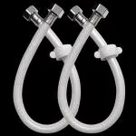 ESSE 18 PARKER Hot & Cold Water PVC Connection Pipe (18 Inch) Set of-2 for Geyser,Wash Basin,Bathroom in S.S. Nuts with key