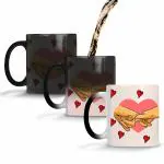 YuBingo Gift for Romantic Couples - Ceramic Coffee Mug, Tea Cup, Gift for Girl Friend, Boy Friend, Valentine's Day Gift Gift for Romantic Couples (Black Colour Changing Magic Mug, Magic, 320ML)