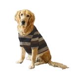 Ruse Striped Fudge Brownie Pure Cotton Crew Neck Full Sleeves T-Shirt for Dogs with Treat Pocket - XXS