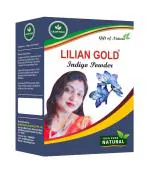 LILIAN GOLD 100% Pure Natural Indigo Powder For Hair | Natural Dark Brown - Black Organic Hair Colour for Radiant Looks 150 Grams