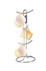 Levon Silver Stainless Steel Stylish Cup Holder - 6 X 6 X 15 Inch