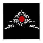 Comet Busters White, Red Bengali Wedding Bindi For Women