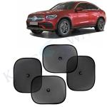 Kingsway Car Curtain Sticky Sun Shade Universal Use for Mercedes Benz GLC Coupe, 2020 Onwards Model, Color : Black, Mesh, Pack of 4 Piece Car Sun Shades Blinds Cover