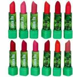 Nunia Green Tea Matte Lipstick Set of 12 Shades (Multi Color, 12 g)