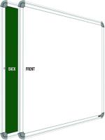 YAJNAS 2x2 feet White Board, One Side White Board Marker and Reverse Side Green Chalk Board Surface,(Pack Of 1) Design Number 25 White, Green board (600 mm x 600 mm)