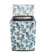 ShinzoTop Load Washing Machine Cover Suitable for - 6 kg, 6.5 Kg, 7 Kg, 7.5 Kg (Aqua Blue Leaf)