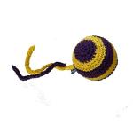 Captain Zack Handmade Crochet Stripped Ball Interactive Chew Dog Toy Large (L)