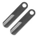 Sheppits Premium ABS Plastic 7 Inches Shoe Horn, Travel Friendly & Pocket Friendly, Shoe Wearing Stick (Black, Pack of 2 Pcs)