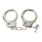 silver prisoner police handcuffs