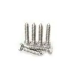 RELY (Pcs-25) M6.3x19 mm Self tapping Hex head Coach lag wood screws furniture Bolt for wooden bed,Crib Bunk Bed Furniture Cot (Length -.75 inch)