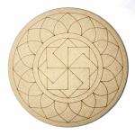 NEZIKA Geometric with Mandala Engraved Design MDF for DIY | Art Decor | for Decorations, Festival Gift, Wedding Decorations 12.inch