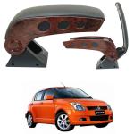 Oshotto Dual Tone (Black & Wooden Finish) Car Armrest Console Compatible with Maruti Suzuki Swift Old