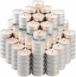 Set of 200 Pcs Tea Lights Candle for Home decor-2Hrs Burning White Unscented Wax TeaLight ,candle Light Dinner Birthday Decoration & Bedroom By DEEPSEA