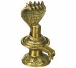 Idol Collections Gold Brass Royalty Lane Lord Shiva Lingam Sculpture Handmade Hinduism Art Statue, 6 X 4.5 3 Inch