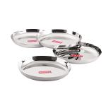 HAZEL Steel Plates For Lunch |Plates Set Steel For Dinner | Steel Dinner Plates Set, 26.8 cm, Set of 4