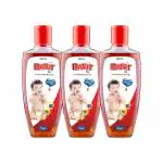 Babit Ayurvedic Soothing Massage Lal Tel Combo Pack of 3(100ml Each) | Non-Sticky and Easy Spread | Enriched with Natural Herbs for Stronger Bones, Muscles, and Better Growth of Baby
