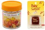 Everest Kesar Milk Masala 50 Gm + Baby Saffron (Kesar) 1 Gm | Pack of 2 | 51 Gm