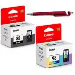 Canon PG 88 & CL 98 Ink Cartridge (Set Of 2) With 3in1 Multi-Function Mobile Phone Stand