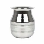 Chefkit Stainless Steel Lota | Kalash Steel Water Storage Lota Heavy Guage | Satari Chambu